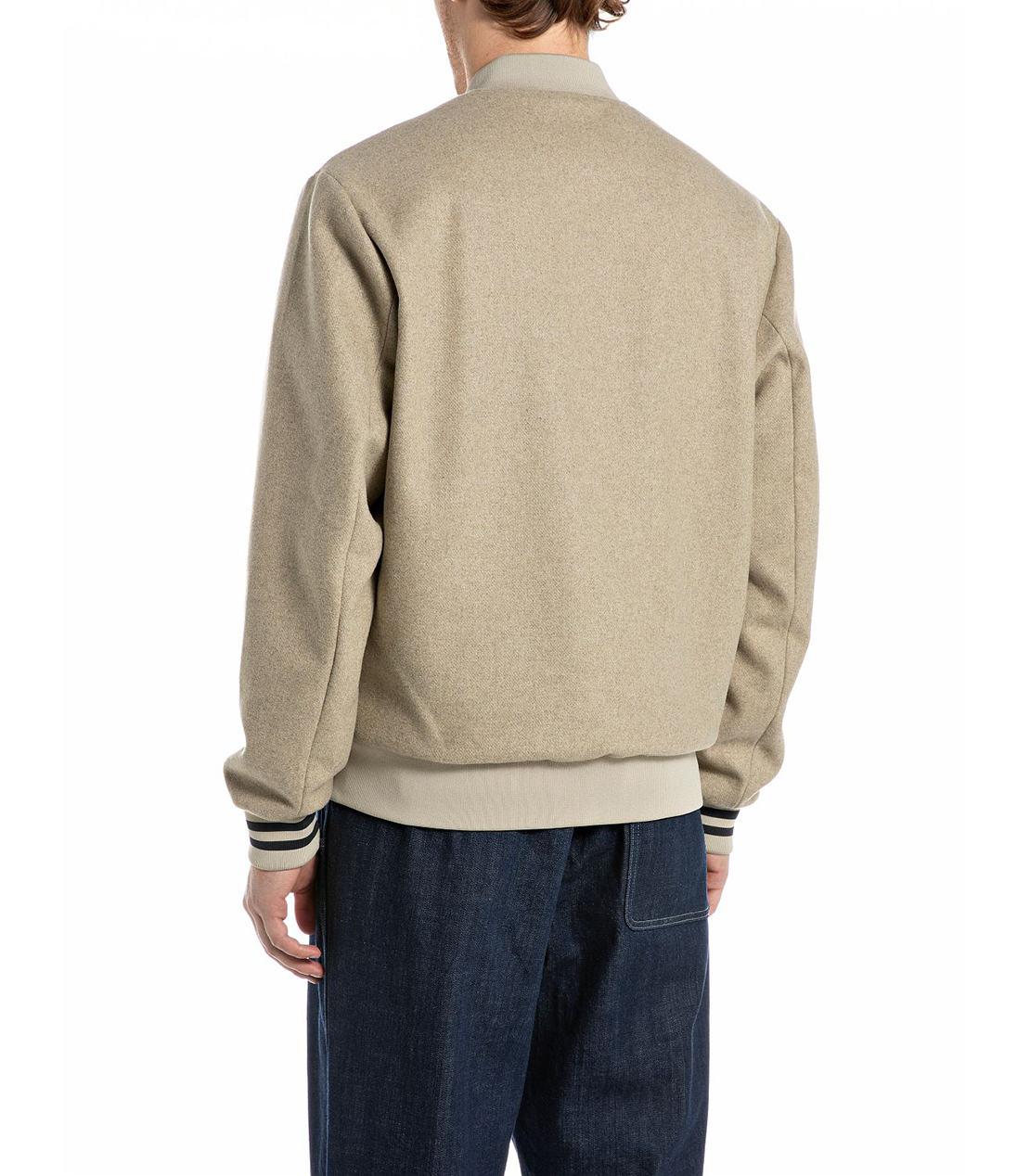 ウールブレンド バーシティ ボンバージャケット 詳細画像 ベージュ 2